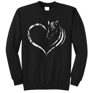 Cute Horse Lover Outfit Gift for  Horse and Heart Sweatshirt