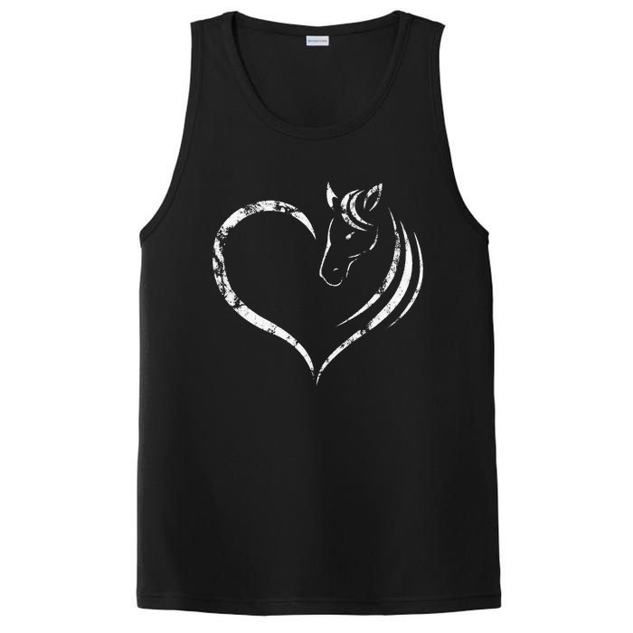 Cute Horse Lover Outfit Gift for  Horse and Heart PosiCharge Competitor Tank