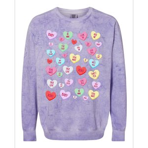 Candy Heart Love Valentine's Day Cute Valentine's Day Colorblast Crewneck Sweatshirt