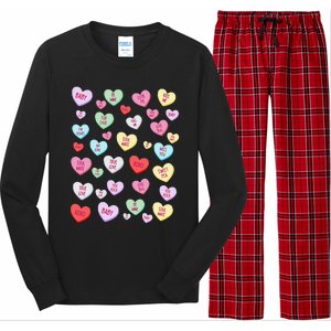 Candy Heart Love Valentine's Day Cute Valentine's Day Long Sleeve Pajama Set