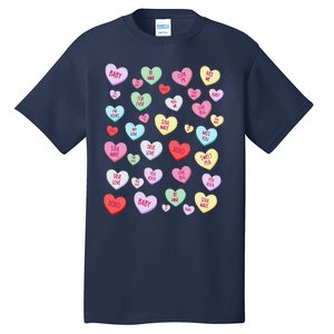 Candy Heart Love Valentine's Day Cute Valentine's Day Tall T-Shirt