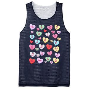 Candy Heart Love Valentine's Day Cute Valentine's Day Mesh Reversible Basketball Jersey Tank