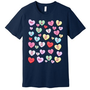 Candy Heart Love Valentine's Day Cute Valentine's Day Premium T-Shirt