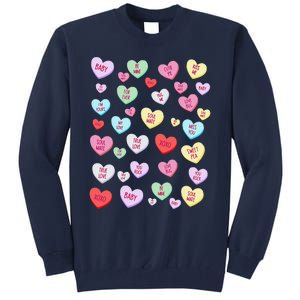 Candy Heart Love Valentine's Day Cute Valentine's Day Tall Sweatshirt