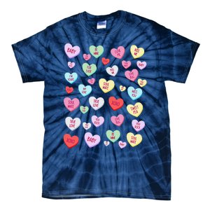 Candy Heart Love Valentine's Day Cute Valentine's Day Tie-Dye T-Shirt