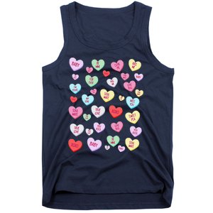 Candy Heart Love Valentine's Day Cute Valentine's Day Tank Top