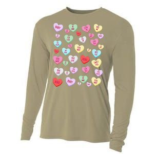 Candy Heart Love Valentine's Day Cute Valentine's Day Cooling Performance Long Sleeve Crew