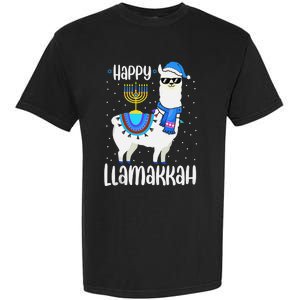 Christmas Happy Llamakah Squad Cute Alpaca Hanukkah  Garment-Dyed Heavyweight T-Shirt