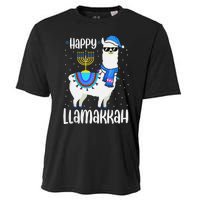 Christmas Happy Llamakah Squad Cute Alpaca Hanukkah  Cooling Performance Crew T-Shirt