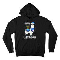 Christmas Happy Llamakah Squad Cute Alpaca Hanukkah  Hoodie