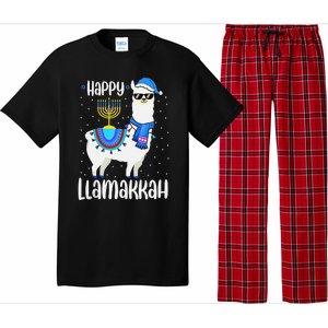 Christmas Happy Llamakah Squad Cute Alpaca Hanukkah  Pajama Set