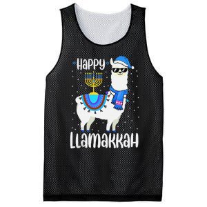 Christmas Happy Llamakah Squad Cute Alpaca Hanukkah  Mesh Reversible Basketball Jersey Tank