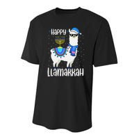 Christmas Happy Llamakah Squad Cute Alpaca Hanukkah  Youth Performance Sprint T-Shirt