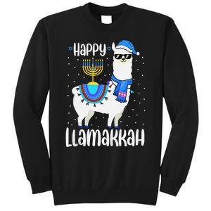 Christmas Happy Llamakah Squad Cute Alpaca Hanukkah  Tall Sweatshirt