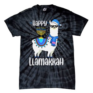 Christmas Happy Llamakah Squad Cute Alpaca Hanukkah  Tie-Dye T-Shirt