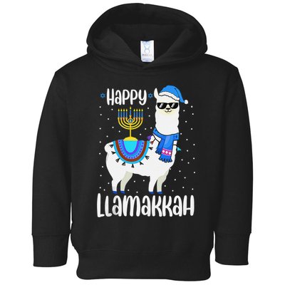 Christmas Happy Llamakah Squad Cute Alpaca Hanukkah  Toddler Hoodie