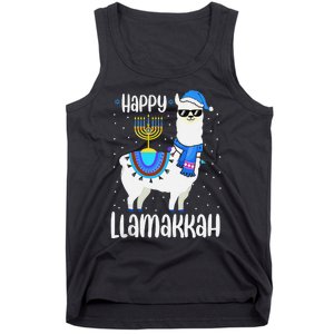 Christmas Happy Llamakah Squad Cute Alpaca Hanukkah  Tank Top