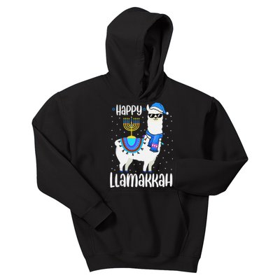 Christmas Happy Llamakah Squad Cute Alpaca Hanukkah  Kids Hoodie