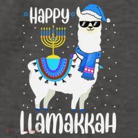 Christmas Happy Llamakah Squad Cute Alpaca Hanukkah  Vector Backpack