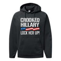 Crooked Hillary Lock Her Up Performance Fleece Hoodie