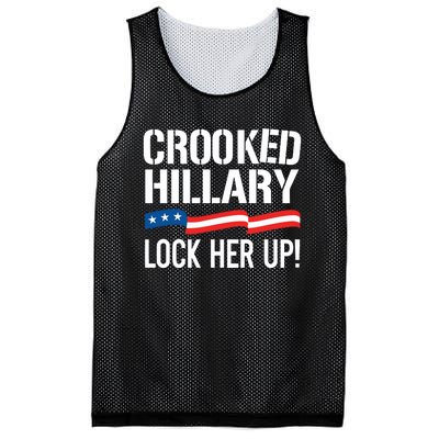 Crooked Hillary Lock Her Up Mesh Reversible Basketball Jersey Tank