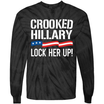 Crooked Hillary Lock Her Up Tie-Dye Long Sleeve Shirt