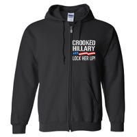 Crooked Hillary Lock Her Up Full Zip Hoodie