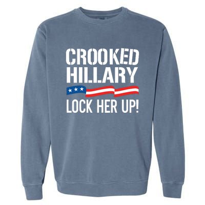 Crooked Hillary Lock Her Up Garment-Dyed Sweatshirt