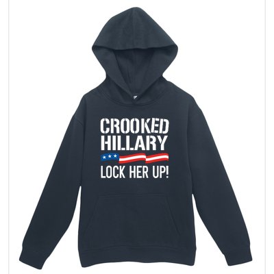 Crooked Hillary Lock Her Up Urban Pullover Hoodie