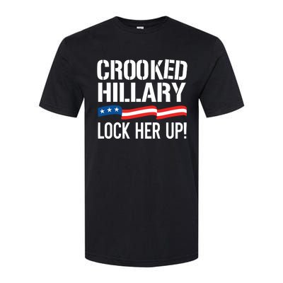 Crooked Hillary Lock Her Up Softstyle CVC T-Shirt