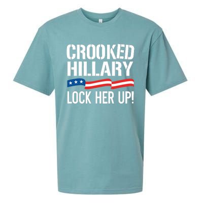 Crooked Hillary Lock Her Up Sueded Cloud Jersey T-Shirt