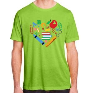 Cute Heart Love Back To School Supplies Adult ChromaSoft Performance T-Shirt