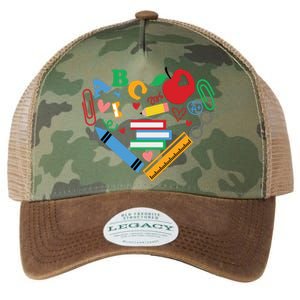 Cute Heart Love Back To School Supplies Legacy Tie Dye Trucker Hat