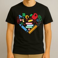 Cute Heart Love Back To School Supplies T-Shirt