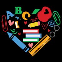 Cute Heart Love Back To School Supplies T-Shirt