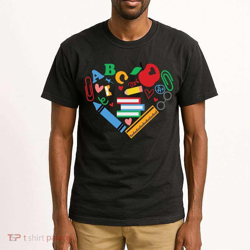 Cute Heart Love Back To School Supplies Tall T-Shirt