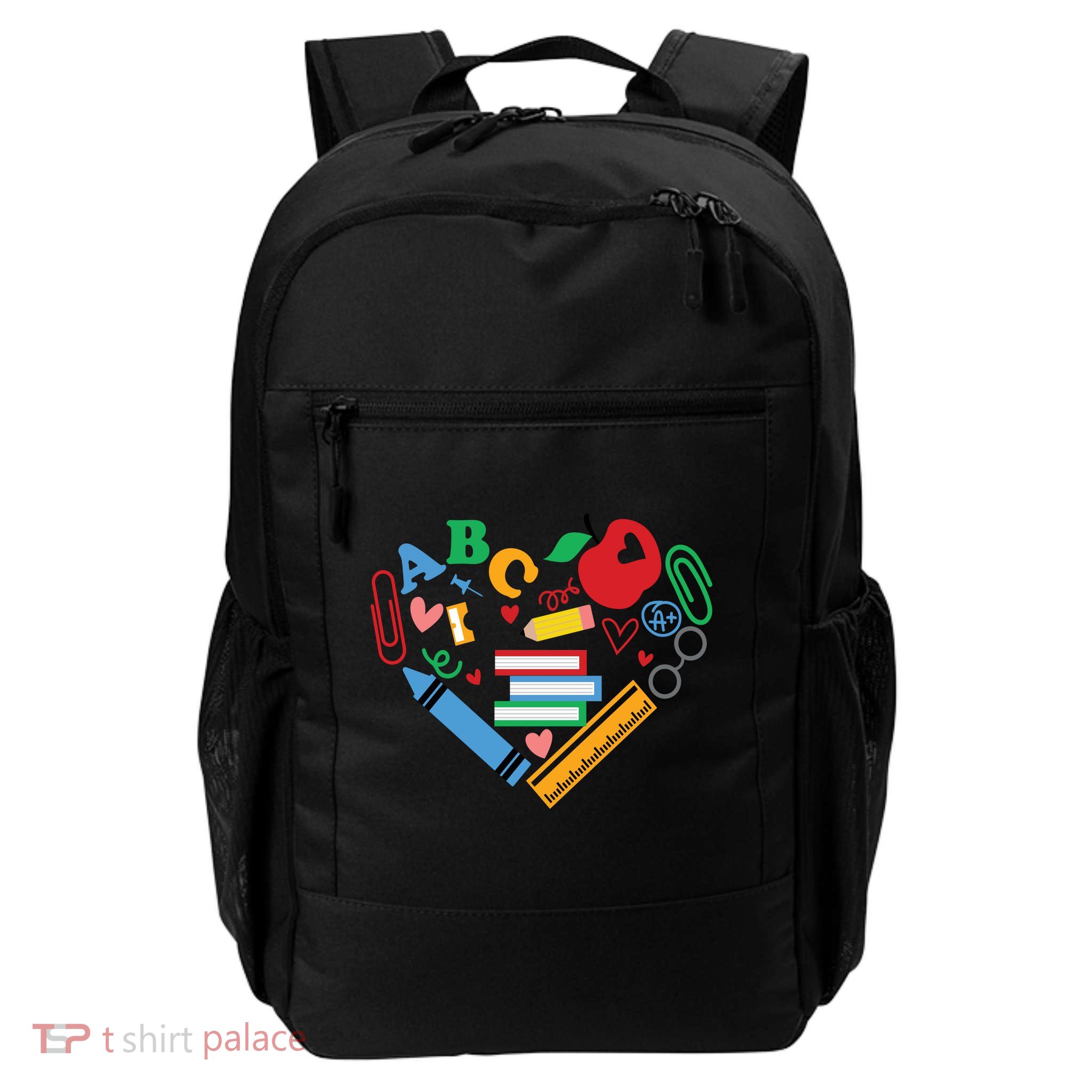 Cute Heart Love Back To School Supplies Backpack
