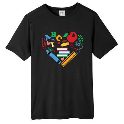 Cute Heart Love Back To School Supplies Tall Fusion ChromaSoft Performance T-Shirt