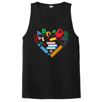 Cute Heart Love Back To School Supplies PosiCharge Competitor Tank