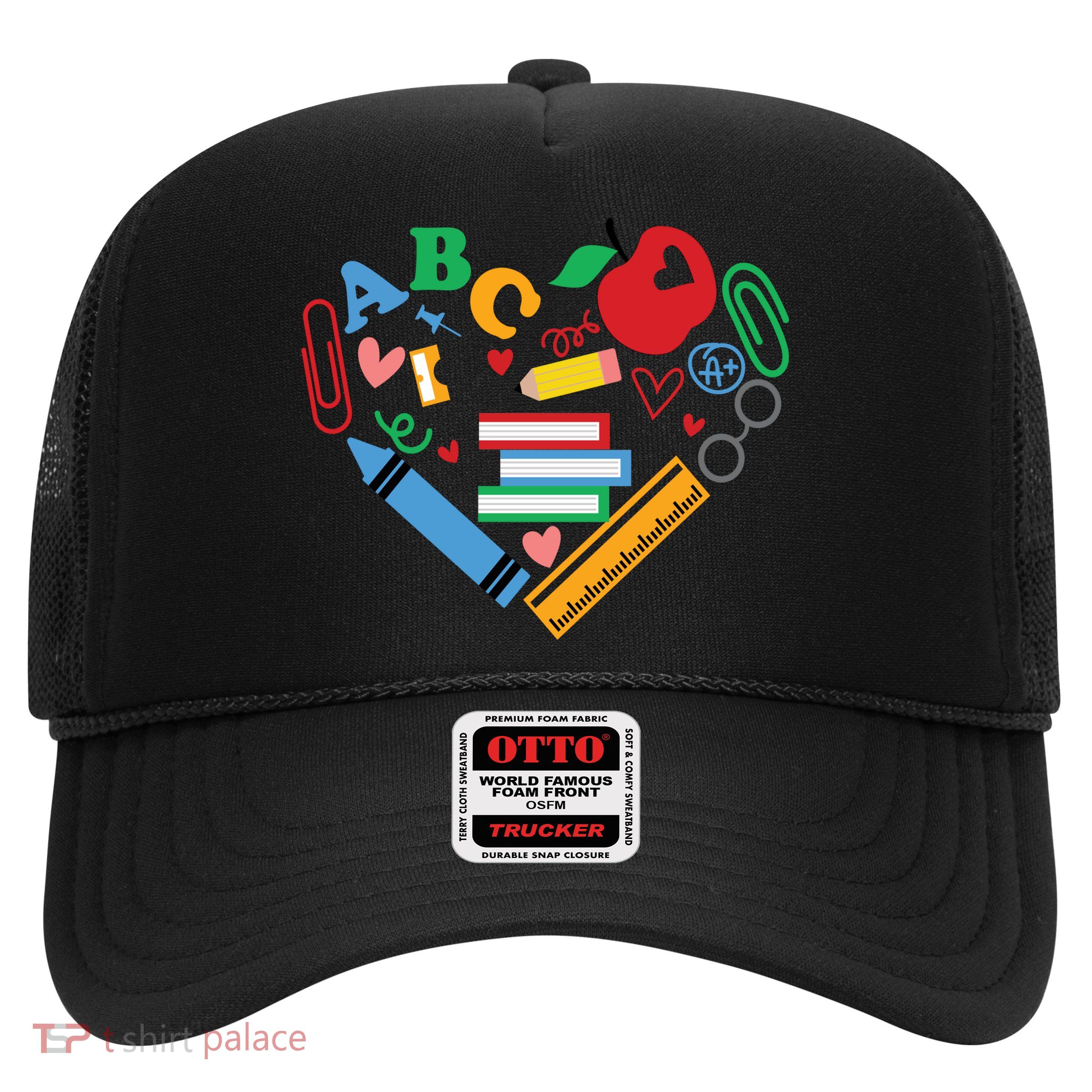 Cute Heart Love Back To School Supplies Trucker Hat