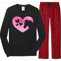 Cute Horse Lover Pink Horse Heart Horseback Riding Long Sleeve Pajama Set