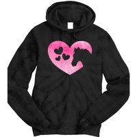 Cute Horse Lover Pink Horse Heart Horseback Riding Tie Dye Hoodie