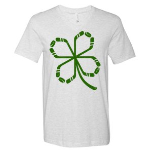 Clover Hockey Logo V-Neck T-Shirt