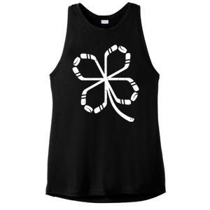 Clover Hockey Logo Ladies PosiCharge Tri-Blend Wicking Tank