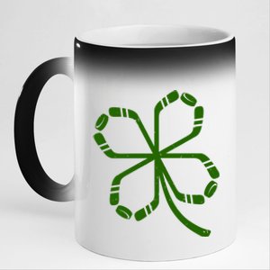 Clover Hockey Logo 11oz Black Color Changing Mug