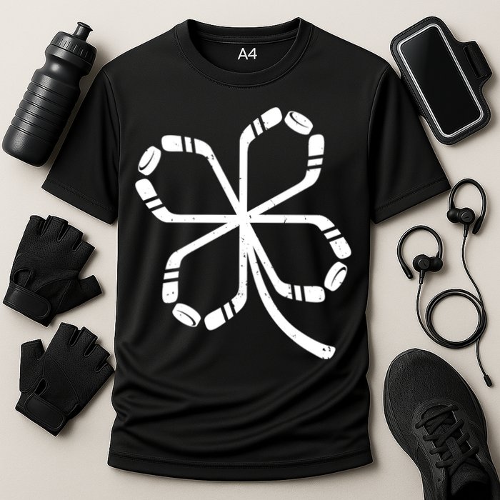Clover Hockey Logo Cooling Performance Crew T-Shirt