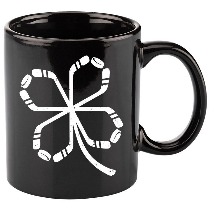 Clover Hockey Logo 11oz C Handle Ceramic Mug