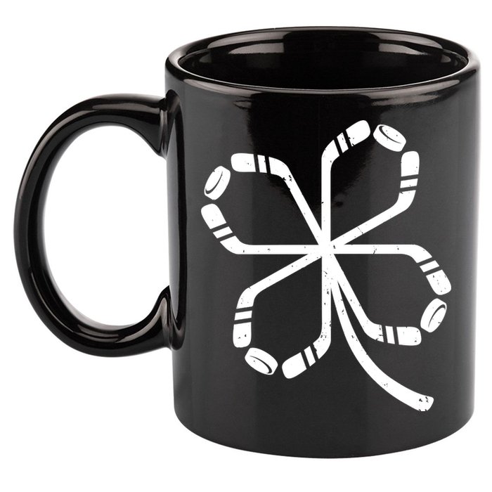 Clover Hockey Logo 11oz C Handle Ceramic Mug