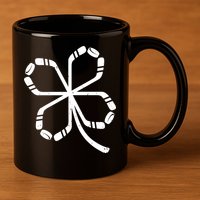 Clover Hockey Logo 11oz C Handle Ceramic Mug