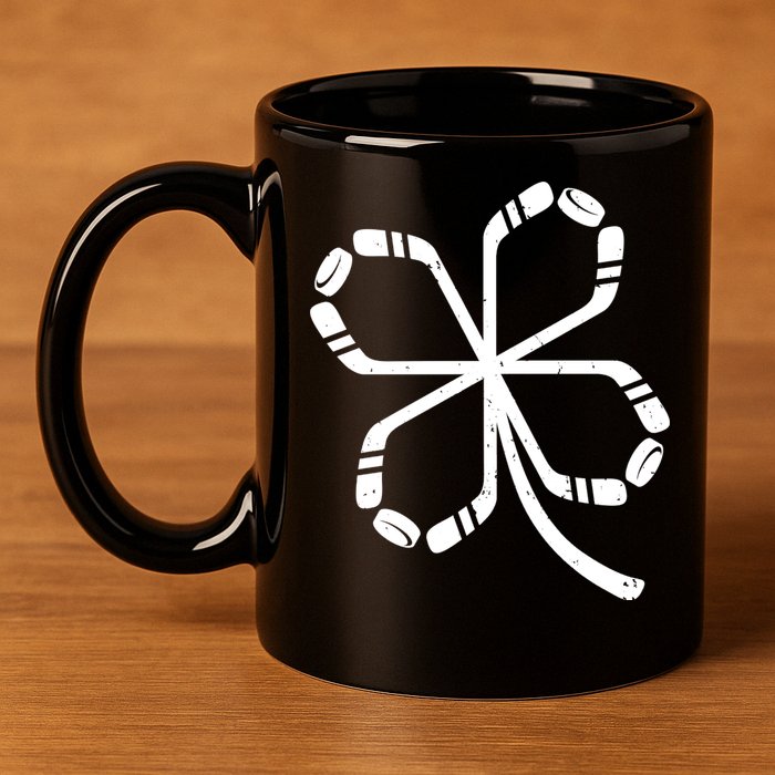Clover Hockey Logo 11oz C Handle Ceramic Mug